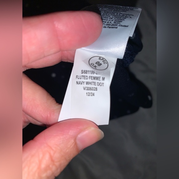 Old navy blue Navy Polka Dot Midi Skirt fluted femme size xl pull on - Picture 6 of 7